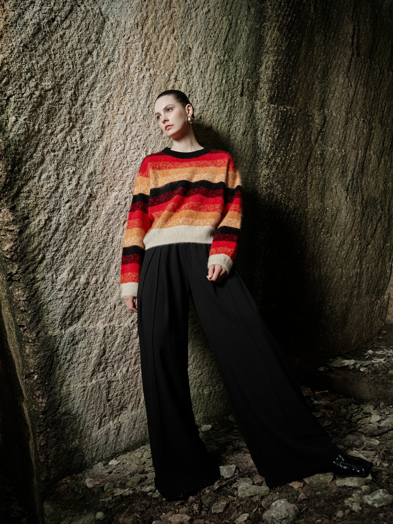 100% Cashmere Sweater -Colored Glaze