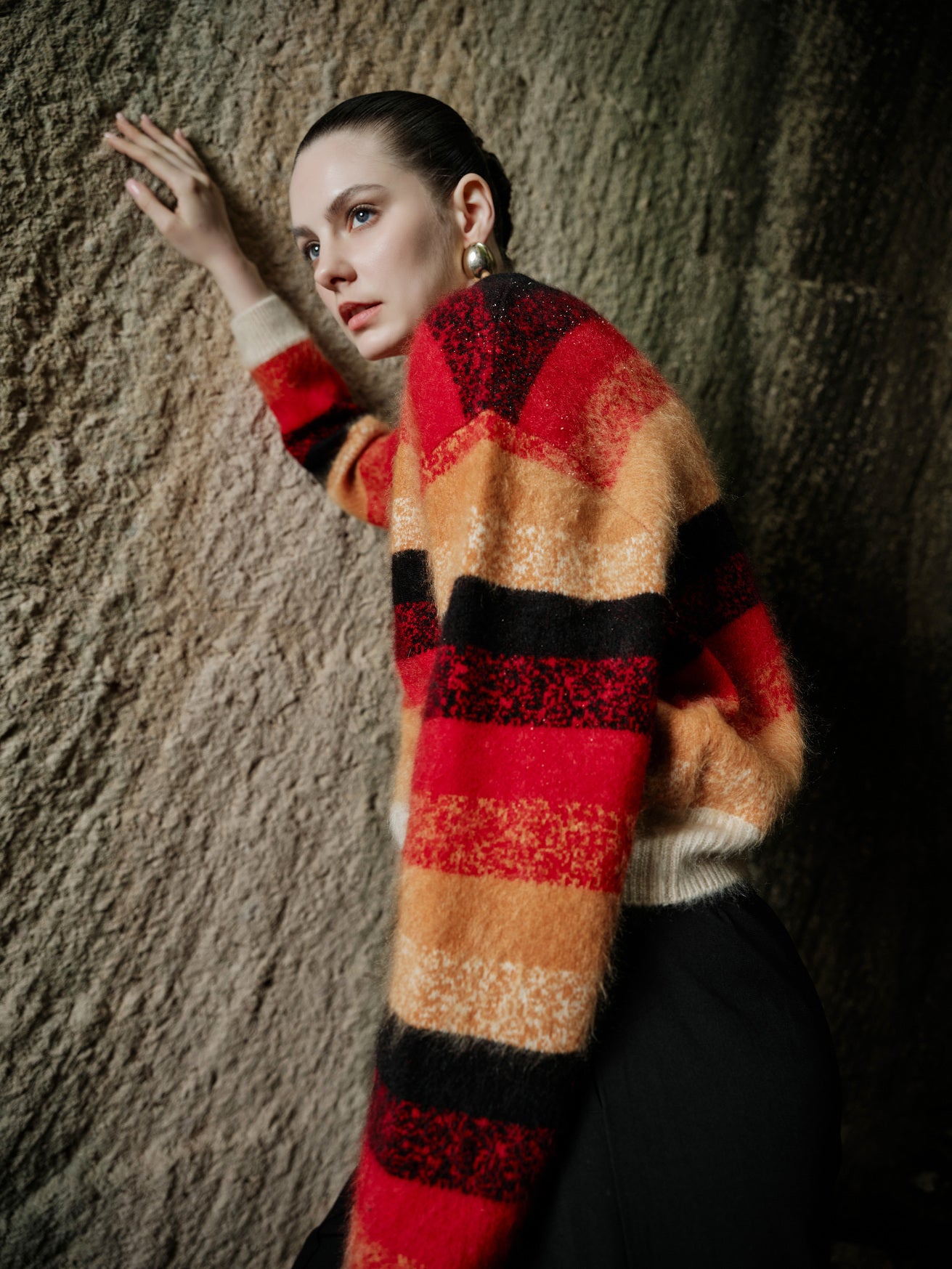 100% Cashmere Sweater -Colored Glaze