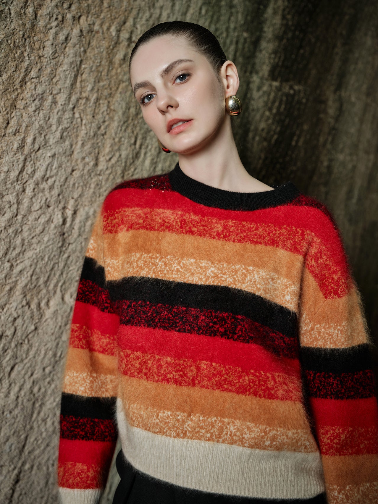 100% Cashmere Sweater -Colored Glaze