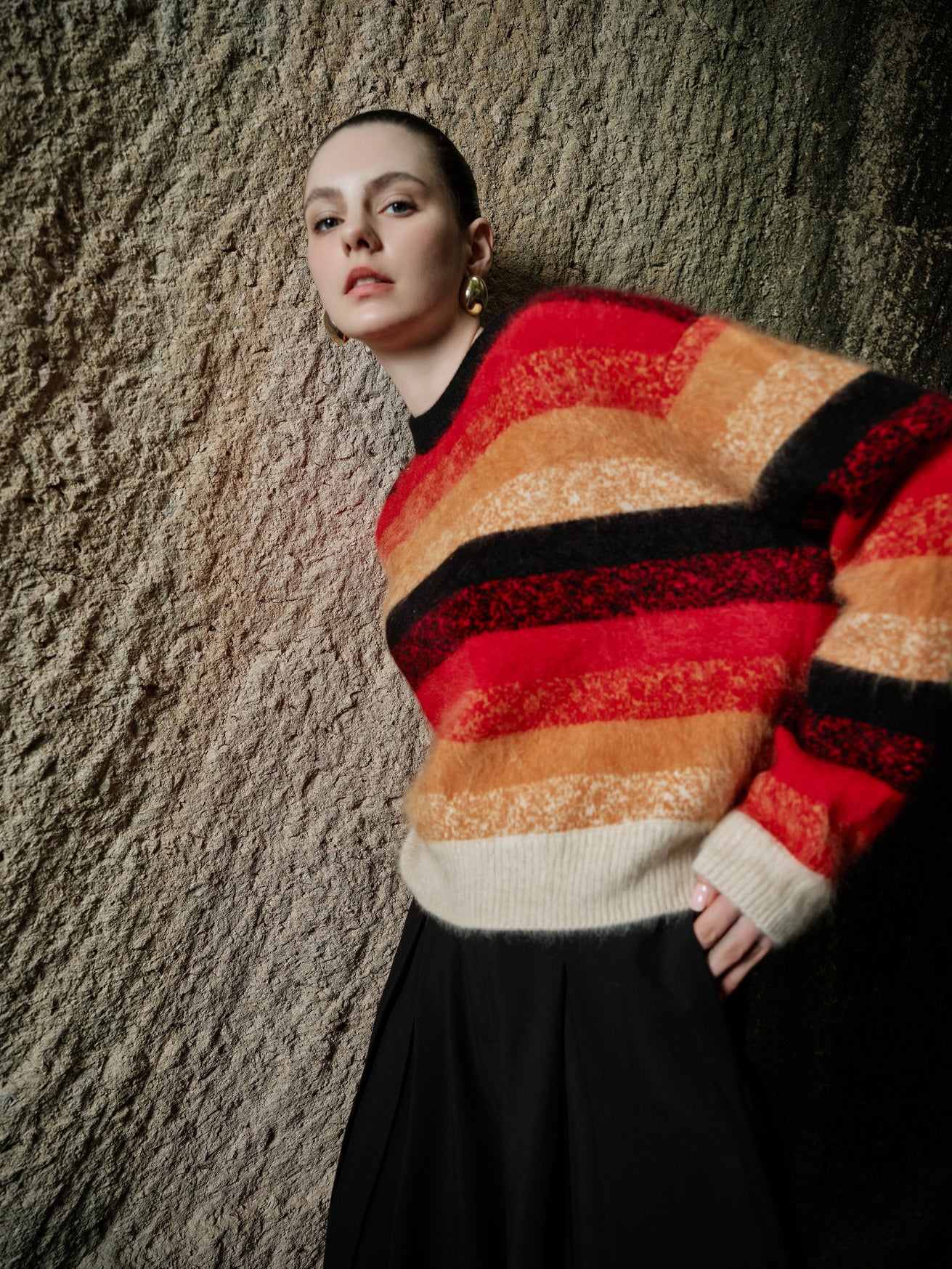 100% Cashmere Sweater -Colored Glaze