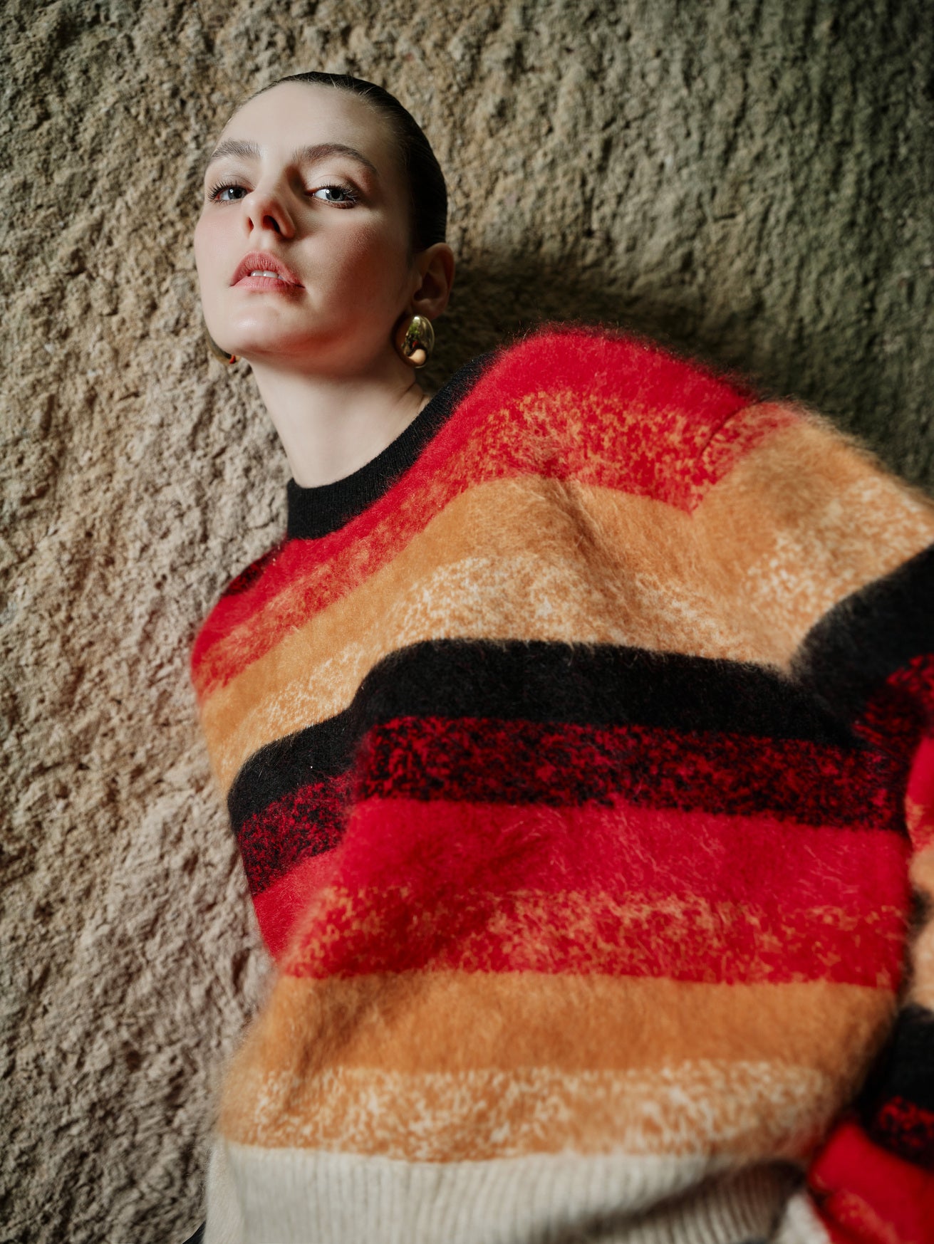 100% Cashmere Sweater -Colored Glaze