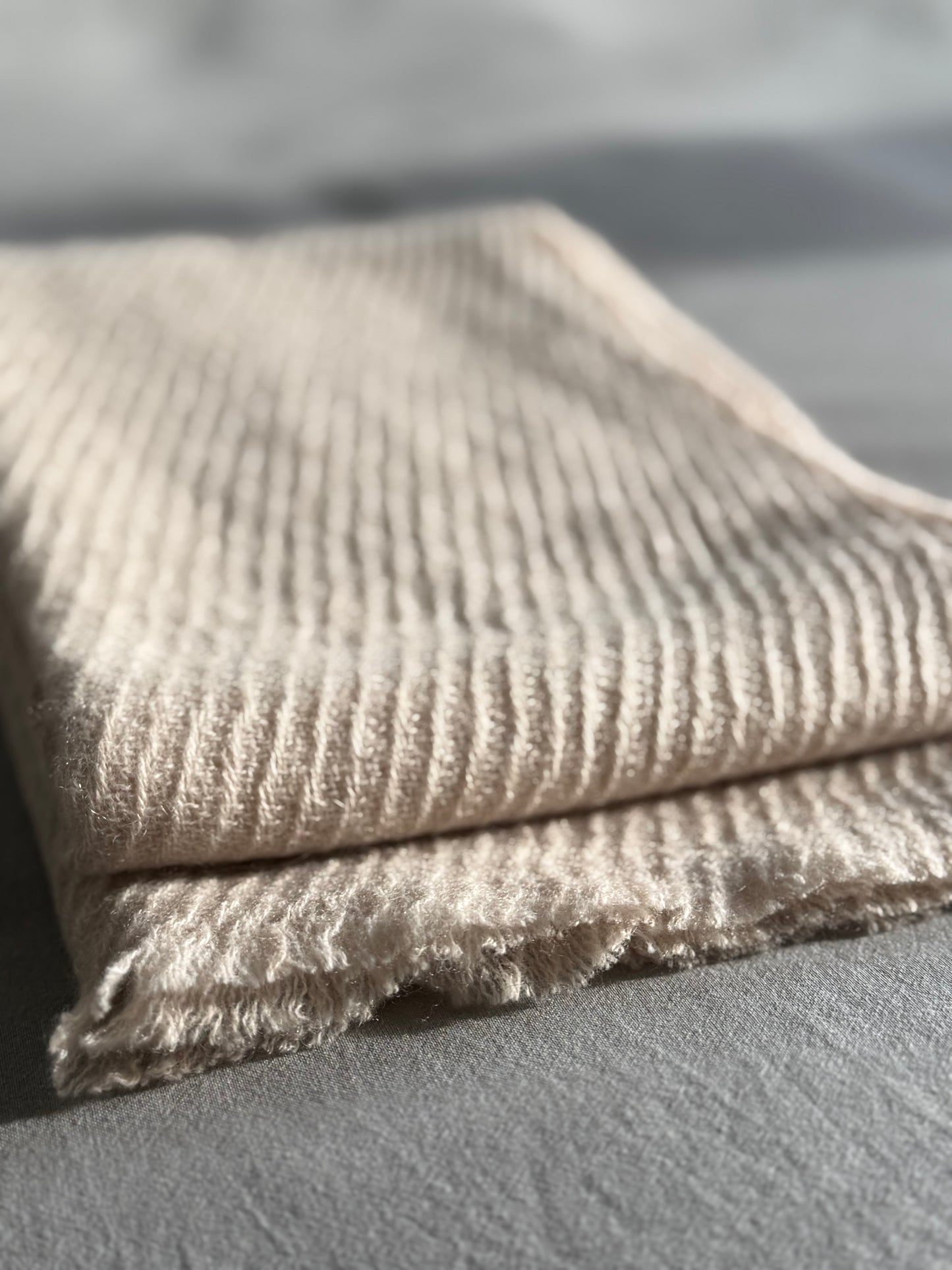 100% Cashmere Scarf - Beige