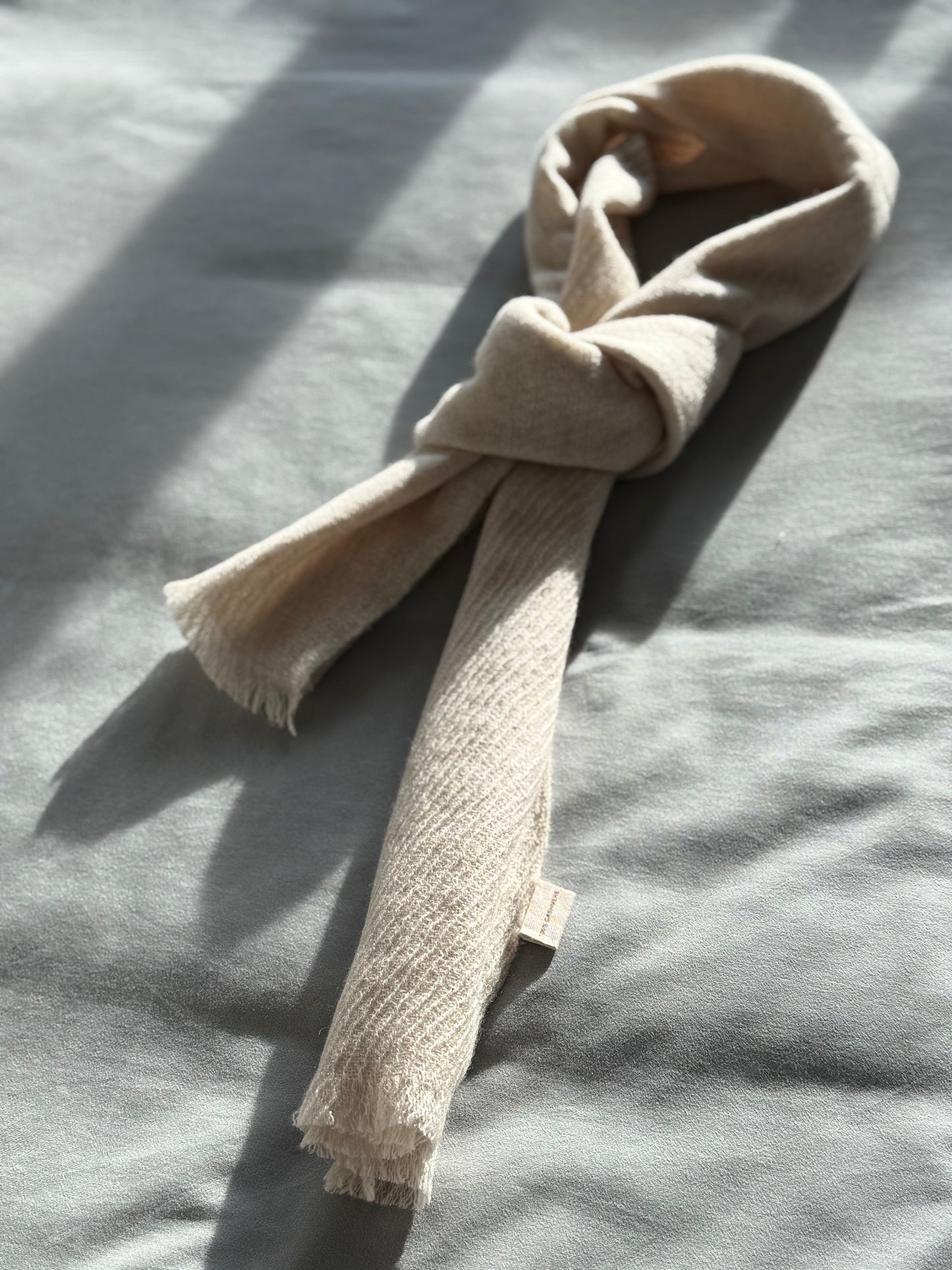 100% Cashmere Scarf - Beige