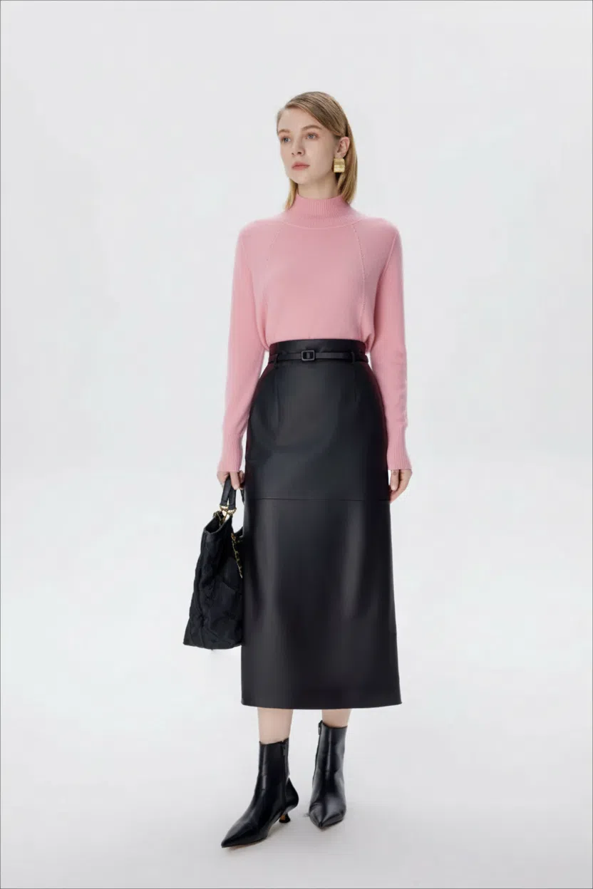 Cashmere Long Sleeve Turtle Neck